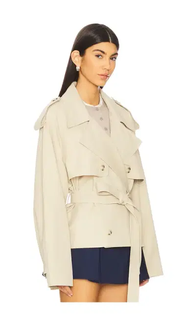 Elodie the Label Eleanor Cropped Trench Coat | Thumbnail 2 Elodie the Label Eleanor Cropped Trench Coat | Thumbnail 2
