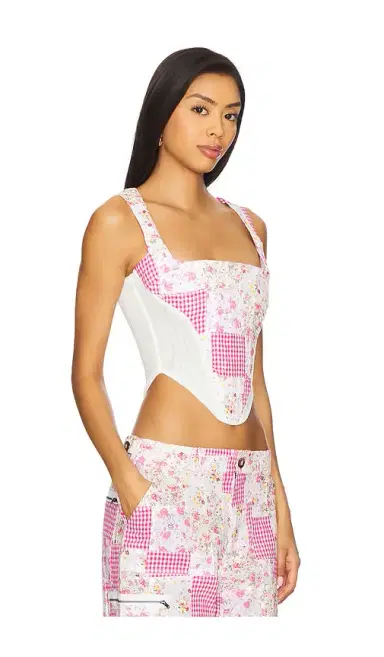 GUIZIO Mina Patchwork Corset | Thumbnail 2