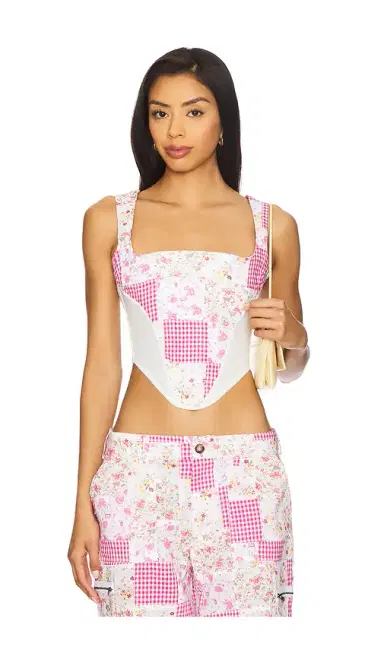 GUIZIO Mina Patchwork Corset | Thumbnail 1
