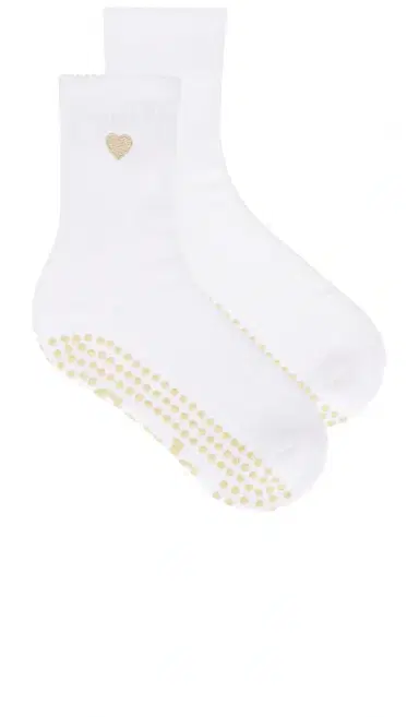 Souls. Beige Heart Grip Socks | Thumbnail 1 Souls. Beige Heart Grip Socks | Thumbnail 1