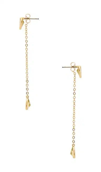 Ettika Radiant Gem Linear Chain Drop Earrings | Thumbnail 2