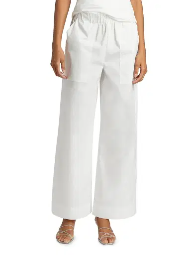 Simkhai Women's Arden Wide-Leg Pants - White - Size XS | Thumbnail 3 Simkhai Women's Arden Wide-Leg Pants - White - Size XS | Thumbnail 3