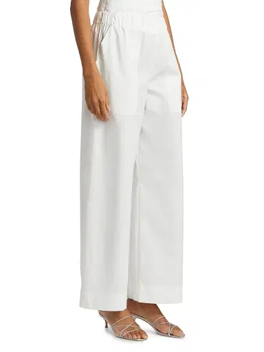 Simkhai Women's Arden Wide-Leg Pants - White - Size XS | Thumbnail 4 Simkhai Women's Arden Wide-Leg Pants - White - Size XS | Thumbnail 4