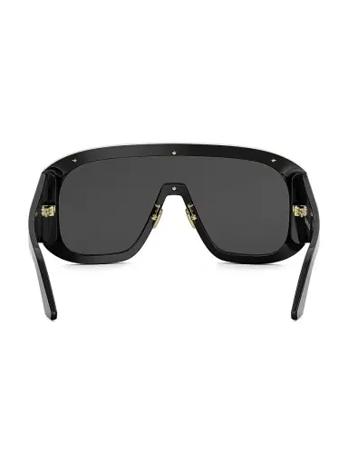 Dior Women's Diorgraphique M2U 134MM Shield Sunglasses - Shiny Black Smoke | Thumbnail 5 Dior Women's Diorgraphique M2U 134MM Shield Sunglasses - Shiny Black Smoke | Thumbnail 5