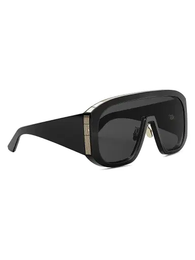 Dior Women's Diorgraphique M2U 134MM Shield Sunglasses - Shiny Black Smoke | Thumbnail 8 Dior Women's Diorgraphique M2U 134MM Shield Sunglasses - Shiny Black Smoke | Thumbnail 8