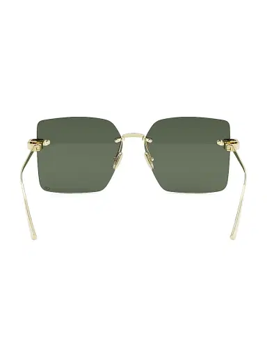 Dior Women's C S3U 60MM Square Sunglasses - Shiny Gold Green | Thumbnail 5