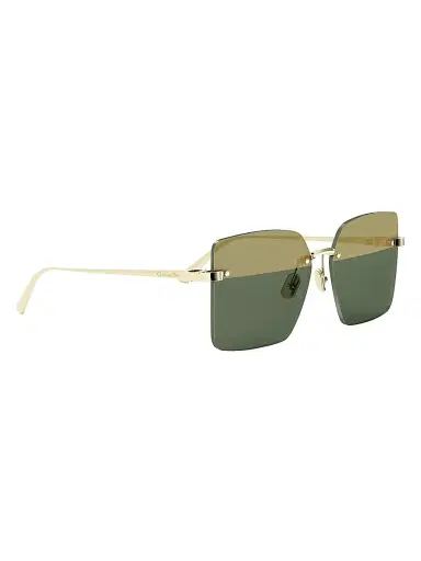 Dior Women's C S3U 60MM Square Sunglasses - Shiny Gold Green | Thumbnail 8