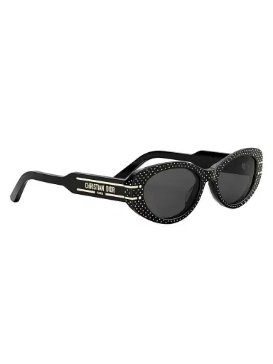 Dior Women's DiorSignature B8U 53MM Studded Butterfly Sunglasses - Black Smoke | Thumbnail 8 Dior Women's DiorSignature B8U 53MM Studded Butterfly Sunglasses - Black Smoke | Thumbnail 8