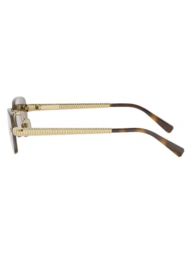 BVLGARI Women's Tubogas 55MM Rectangular Sunglasses - Gold Brown | Thumbnail 3 BVLGARI Women's Tubogas 55MM Rectangular Sunglasses - Gold Brown | Thumbnail 3