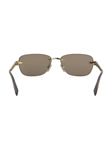 BVLGARI Women's Tubogas 55MM Rectangular Sunglasses - Gold Brown | Thumbnail 4 BVLGARI Women's Tubogas 55MM Rectangular Sunglasses - Gold Brown | Thumbnail 4