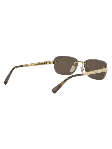 BVLGARI Women's Tubogas 55MM Rectangular Sunglasses - Gold Brown | Thumbnail 5 BVLGARI Women's Tubogas 55MM Rectangular Sunglasses - Gold Brown | Thumbnail 5