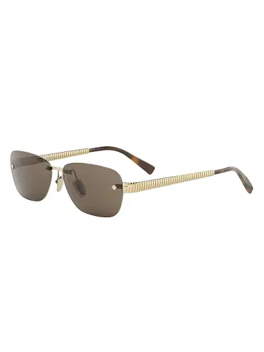 BVLGARI Women's Tubogas 55MM Rectangular Sunglasses - Gold Brown | Thumbnail 1 BVLGARI Women's Tubogas 55MM Rectangular Sunglasses - Gold Brown | Thumbnail 1