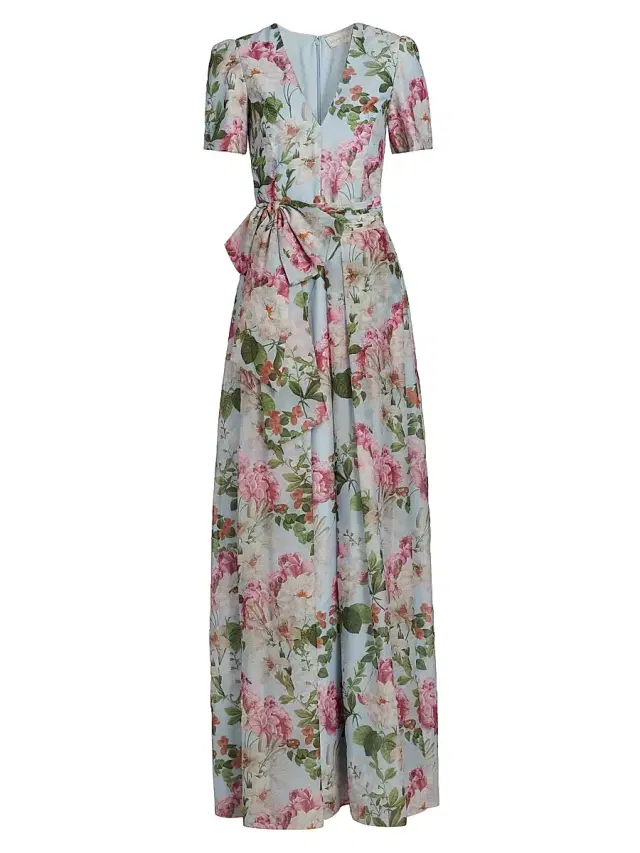 SACHIN BABI Women's Bronwyn Floral Gown - Sky Blue Petals