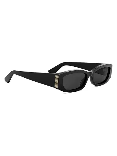 Dior Women's Graphique S1I 56MM Rectangular Sunglasses - Shiny Black Smoke | Thumbnail 8 Dior Women's Graphique S1I 56MM Rectangular Sunglasses - Shiny Black Smoke | Thumbnail 8