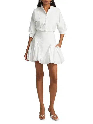 Simkhai Women's Effie Bubble Mini Shirtdress | Thumbnail 2 Simkhai Women's Effie Bubble Mini Shirtdress | Thumbnail 2