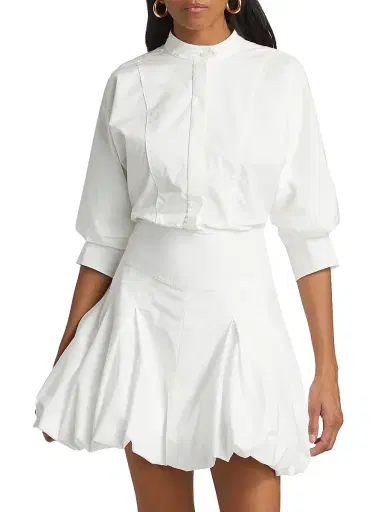 Simkhai Women's Effie Bubble Mini Shirtdress | Thumbnail 3 Simkhai Women's Effie Bubble Mini Shirtdress | Thumbnail 3