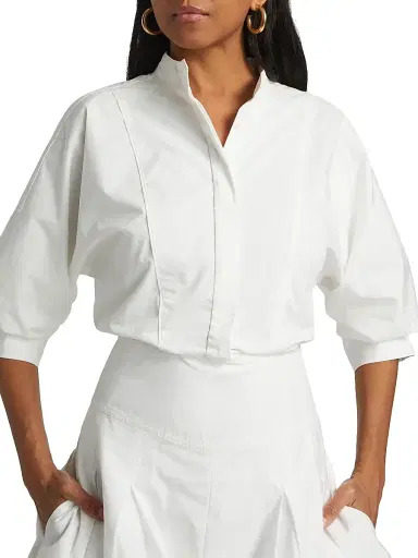 Simkhai Women's Effie Bubble Mini Shirtdress | Thumbnail 6 Simkhai Women's Effie Bubble Mini Shirtdress | Thumbnail 6