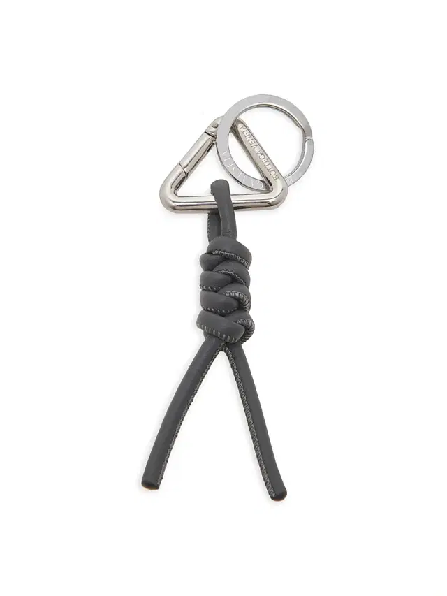 Men's Leather Triangle Key Ring - Androise Silver