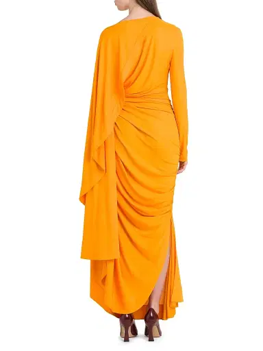 Bottega Veneta Women's Draped Cape-Sleeve Gown | Thumbnail 5