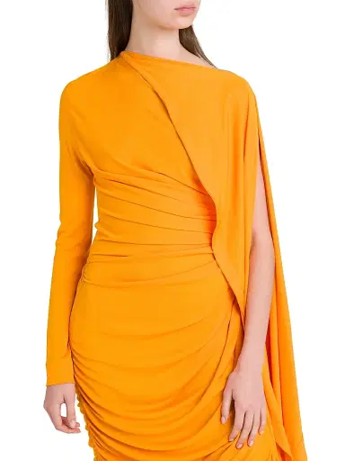 Bottega Veneta Women's Draped Cape-Sleeve Gown | Thumbnail 6