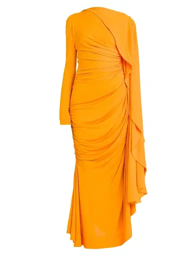 Bottega Veneta Women's Draped Cape-Sleeve Gown | Thumbnail 1