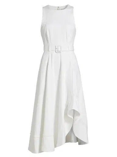 Cinq à Sept Women's Zelda Belted Midi-Dress - White - Size 16 | Thumbnail 1
