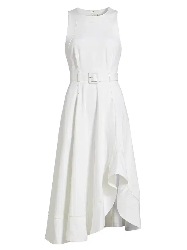 Cinq à Sept Women's Zelda Belted Midi-Dress - White