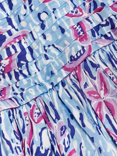 Poupette St Barth Women's Colleen Printed Smocked Waist Minidress | Thumbnail 7
