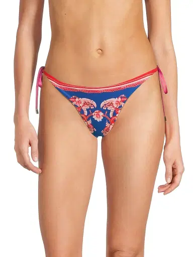 Farm Rio Women's Floral Mixed Scarves Bikini Bottom | Thumbnail 3 Farm Rio Women's Floral Mixed Scarves Bikini Bottom | Thumbnail 3