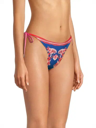 Farm Rio Women's Floral Mixed Scarves Bikini Bottom | Thumbnail 4 Farm Rio Women's Floral Mixed Scarves Bikini Bottom | Thumbnail 4