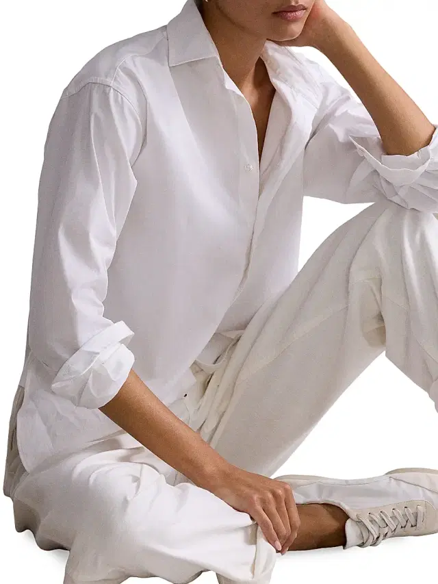 Polo Ralph Lauren Women's Relaxed Fit Cotton Shirt - White