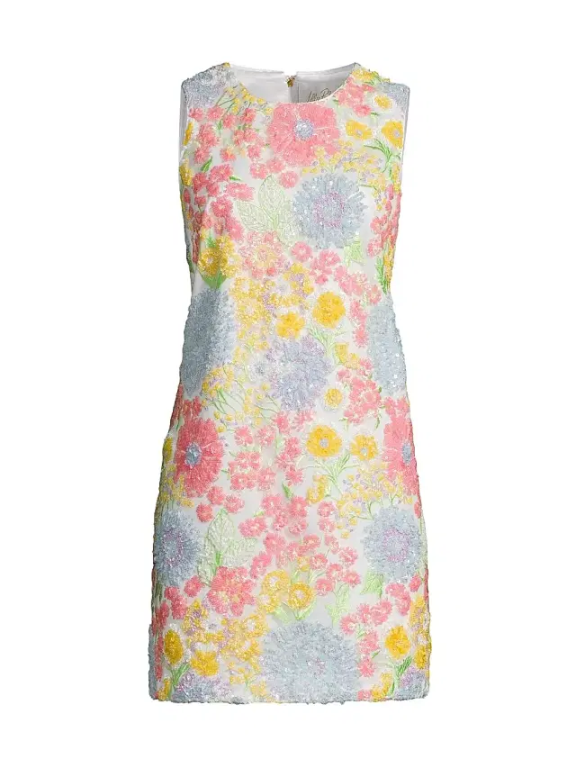 Lilly Pulitzer Women's Airbella Floral Sequined Shift Dress