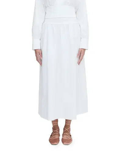 Hill House Home Women's The Delphine Nap Skirt - White - Size XXL | Thumbnail 2