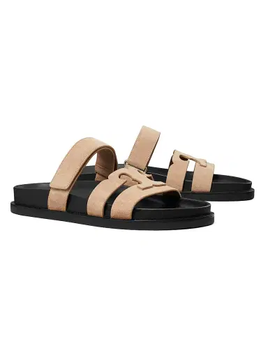 Tory Burch Women's Ines Sport Suede Sandals - Malva Perfect Black - Size 9.5 | Thumbnail 2