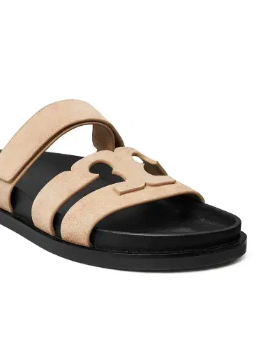 Tory Burch Women's Ines Sport Suede Sandals - Malva Perfect Black - Size 9.5 | Thumbnail 4