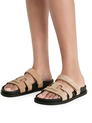 Tory Burch Women's Ines Sport Suede Sandals - Malva Perfect Black - Size 9.5 | Thumbnail 5