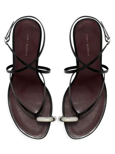 Tory Burch Women's 65MM Patent Leather Sandals | Thumbnail 3 Tory Burch Women's 65MM Patent Leather Sandals | Thumbnail 3