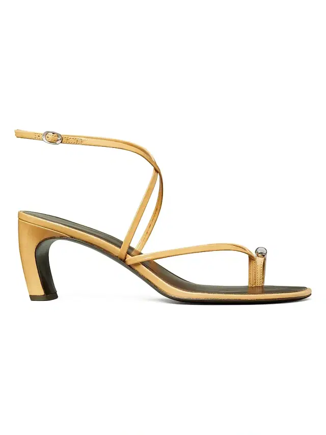 Tory Burch Women's 65MM Strappy Leather Sandals - Cantucci Silver