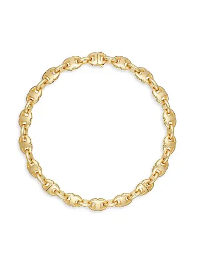 Tory Burch Women's Gemini 18K-Gold-Plated Chain Necklace - Light Brass | Thumbnail 1 Tory Burch Women's Gemini 18K-Gold-Plated Chain Necklace - Light Brass | Thumbnail 1