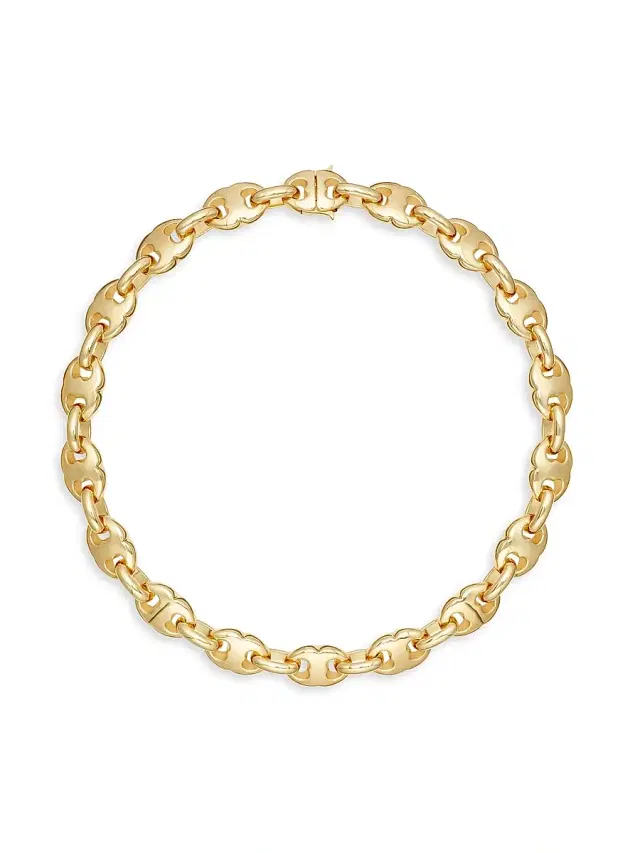 Women's Gemini 18K-Gold-Plated Chain Necklace - Light Brass