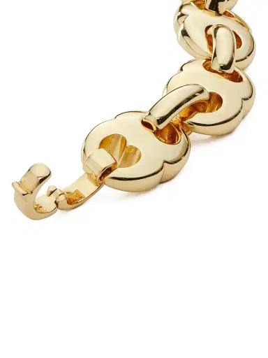 Tory Burch Women's Gemini 18K-Gold-Plated Thick Chain Bracelet - Light Brass | Thumbnail 3
