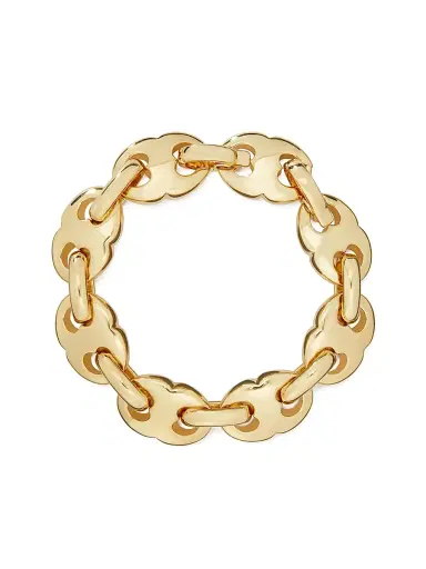 Tory Burch Women's Gemini 18K-Gold-Plated Thick Chain Bracelet - Light Brass | Thumbnail 1
