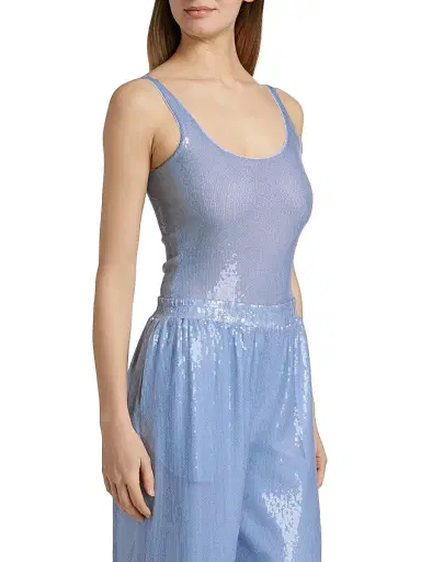 Generation Love Women's Dina Semi-Sheer Sequin Bodysuit - Opal | Thumbnail 4 Generation Love Women's Dina Semi-Sheer Sequin Bodysuit - Opal | Thumbnail 4