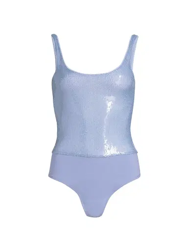 Generation Love Women's Dina Semi-Sheer Sequin Bodysuit - Opal | Thumbnail 1 Generation Love Women's Dina Semi-Sheer Sequin Bodysuit - Opal | Thumbnail 1