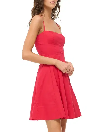 Staud Women's Wylie Cotton Poplin Fit & Flare Minidress | Thumbnail 4 Staud Women's Wylie Cotton Poplin Fit & Flare Minidress | Thumbnail 4