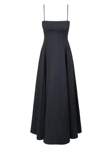 Staud Women's Wylie Poplin Maxi Dress - Black - Size 10 | Thumbnail 1
