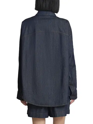 Dries Van Noten Women's Casio Denim Oversized Button-Front Shirt | Thumbnail 5 Dries Van Noten Women's Casio Denim Oversized Button-Front Shirt | Thumbnail 5