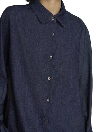 Dries Van Noten Women's Casio Denim Oversized Button-Front Shirt | Thumbnail 6 Dries Van Noten Women's Casio Denim Oversized Button-Front Shirt | Thumbnail 6
