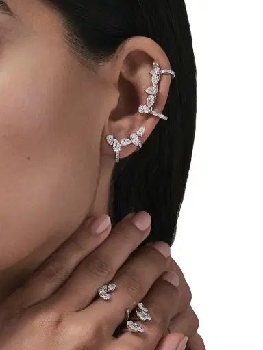 Repossi Women's Serti Sur Vide 18K White Gold & 1.40 TCW Diamond Single Earring - Right - White Gold | Thumbnail 2
