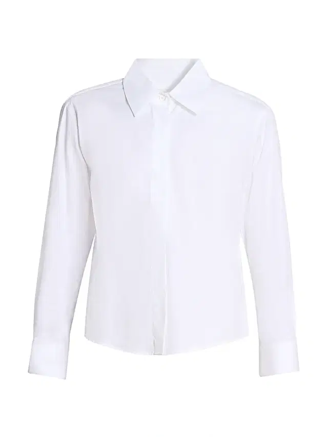 Women's Clavini Poplin Button-Front Shirt - White Women's Clavini Poplin Button-Front Shirt - White
